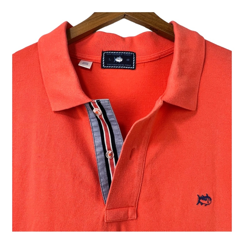 SOUTHERN TIDE Skipjack Polo Shirt L Orange
